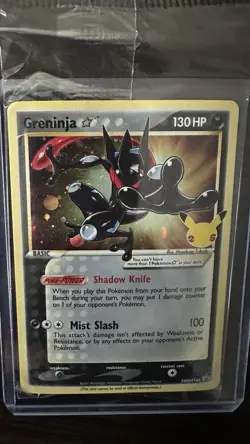 Pokemon Greninja Gold Star Promo Holo SWSH144 Celebrations SEALED NM - Image 2