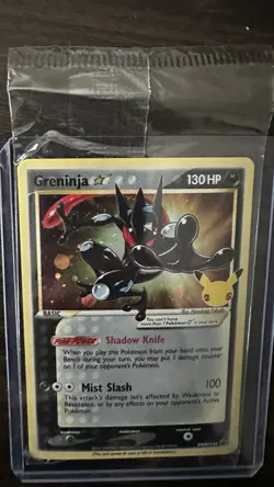 Pokemon Greninja Gold Star Promo Holo SWSH144 Celebrations SEALED NM - Image 3