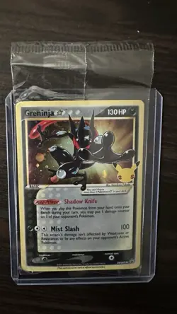 Pokemon Greninja Gold Star Promo Holo SWSH144 Celebrations SEALED NM - Image 4