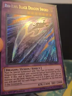 Yugioh Red-Eyes Black Dragon Sword DRL2-EN012 1st Edition LP- - Image 2