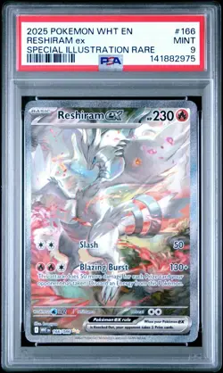 2025 Pokemon White Flare Reshiram EX Special Illustration Rare PSA 9 #166 SIR - Image 1