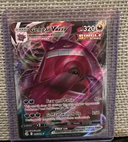 Pokemon TCG Gengar VMAX 157/264 Fusion Strike Ultra Rare Full Art Holo Card NM - Image 1