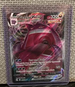 Pokemon TCG Gengar VMAX 157/264 Fusion Strike Ultra Rare Full Art Holo Card NM - Image 2