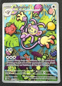 Pokemon Ambipom 107/094 Full Art Holo Illustration Rare Phantasmal Flames NM - Image 1