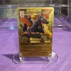 Pokemon Charizard GX Gold Foil Card - Image 1