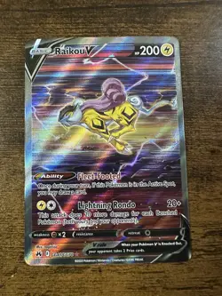 Pokemon Raikou V GG41 Crown Zenith Galarian Gallery Ultra Rare Full Art Holo - Image 1