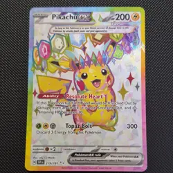 Pokemon Pikachu ex 219/191 Sv08 Surging Sparks Ultra Rare Full Art Holo English - Image 1