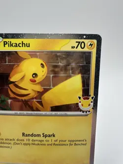 Pikachu 2026 Pokemon Day Stamp Cosmos Holo Pokemon 30th Anniversary 051/162 - Image 3