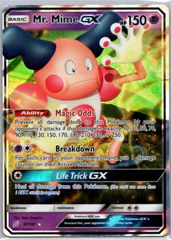 Pokemon TCG Mr Mime GX 67/181 Team Up Holo D - Image 1