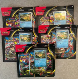 Pokemon TCG Mega Evolution 3 Pack Blister - LOT OF FIVE - Image 1
