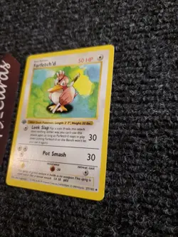 Pokemon TCG FARFETCH'D 1ST EDITION Shadowless Base Set 27/102 NM - Image 2