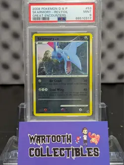 Pokemon Diamond & Pearl - Great Encounters Skarmory Reverse Holo #53 PSA 9 - Image 1