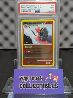 Pokemon Diamond & Pearl - Great Encounters Magcargo Reverse Holo #45 PSA 9 - Image 1