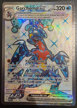 Pokemon TCG Scarlet Violet Paradox Rift Garchomp EX 219/182 NM - Image 1