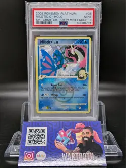 PSA 9 Milotic C #35 Crosshatch Holo League Promo Supreme Victors Pokemon 2009 - Image 1