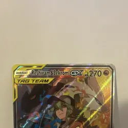 Pokemon Reshiram & Zekrom GX TAG TEAM Ultra Rare Full Art Holo Cosmic Eclipse 2… - Image 5