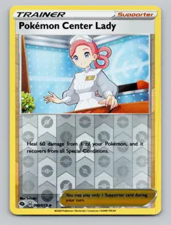 Reverse Holo Pokemon Center Lady 060/073 Uncommon Champion's Path Pokemon - Image 1
