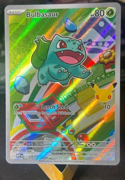 Pokemon Bulbasaur MEP 037 Mega Evolution Black Star Promo Illustration Rare NM/M - Image 1