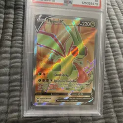 2022 PSA 10 POKEMON SWSH BRILLIANT STARS FULL ART FLYGON Graded TCG Slab Gem - Image 5