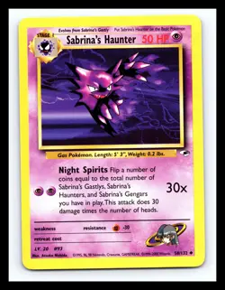 💥 SABRINA'S HAUNTER Non Holo Rare # 58/132 | GYM HEROES | Pokemon 2000 TCG - Image 1