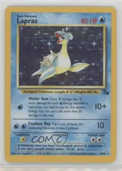 Lapras Holo Pokemon Fossil #10 1999 - Image 1