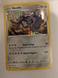 Steelix 099/163 Battle Styles Pokemon Holo Foil Nice! - Image 1