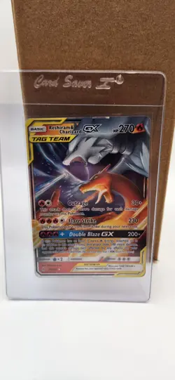 Pokemon Reshiram & Charizard GX TAG TEAM Ultra Rare Holo 20/214 Unbroken Bonds - Image 1