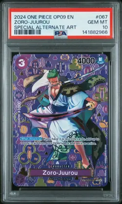 2024 One Piece Zoro-Juurou Special Alt Art #OP05-067 PSA 10 - Image 1