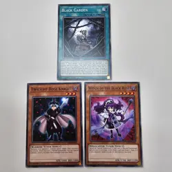 3x Black Garden Witch Of The Black Rose Twilight Knight - LED4 Yugioh Euro - Image 1