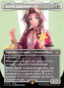 Aerith Gainsborough (Borderless) 374 Final Fantasy Magic the Gathering - Image 1