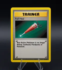 Trainer Full Heal Pokemon Card Base Set 82/102 Uncommon TCG 1999 WOTC - Image 1