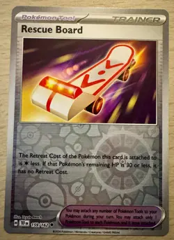 Pokemon TCG Rescue Board 159/162 Temporal Forces Reverse Holo Trainer Card - Image 1