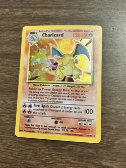 Pokemon TCG Charizard 4/102 Base Set Unlimited Holo Rare HP - Nintendo 1999 Card - Image 1