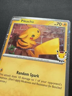 Pokemon 30th Anniversary 2026 Pikachu 051/162 Double Swirl Halo Card TCG - Image 1