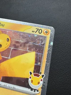 Pokemon 30th Anniversary 2026 Pikachu 051/162 Double Swirl Halo Card TCG - Image 2