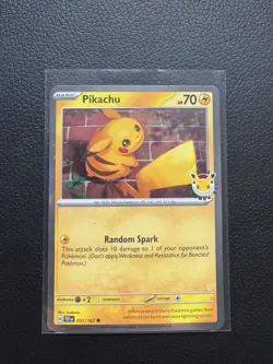 Pokemon 30th Anniversary 2026 Pikachu 051/162 Double Swirl Halo Card TCG - Image 4