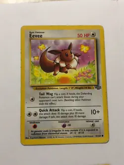 Pokemon Card Jungle Set Eevee 51/64 Moderately Played - Image 1