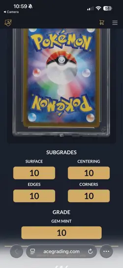 Pokemon TCG Psyduck Card 175 Japanese 151 Series Ace 10 Gem Mint perfect 10 - Image 2