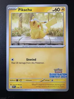Pikachu (Illustration Contest 2024) 214 Pokemon SV: Scarlet & Violet Promo Card - Image 1