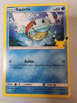 Squirtle McDonalds Pokemon Promo Card 2021 25th Anniversary Non Holo 17/25 - Image 1