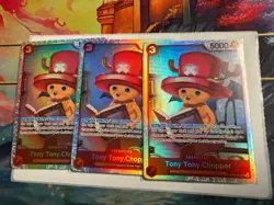3x Tony Tony.Chopper OP08-007 SR ONE PIECE Tcg Card Game NM RED - Image 1