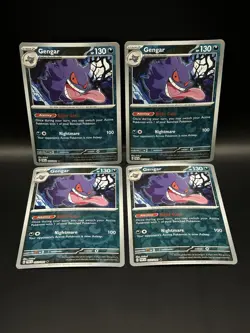Reverse Holo Gengar Lot 057/091 (x4) - Pokemon Paldean Fates Cards - NM - Image 1