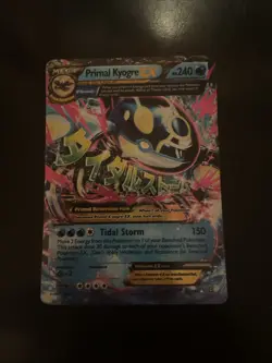 Pokemon TCG Primal Kyogre EX Full Art Holo Card Ultra Rare 55/160 - Image 1