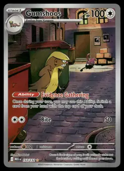 Pokemon Cards Gumshoos 153/132 Mega Evolution Illustration Rare NM *4 - Image 1