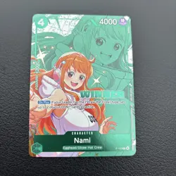[US SHIP] MINT Nami P-102 Promo Get campaign 2025 One Piece Card Game Winner Eng - Image 1