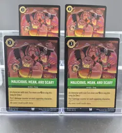 Disney Lorcana Malicious, Mean, and Scary 97/204 Whispers in the Well UC 4 Cards - Image 1