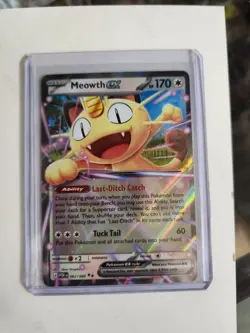 Meowth ex 062/088 Me03: Perfect Order Holo Pokemon Basic Card Double Rare - Image 3