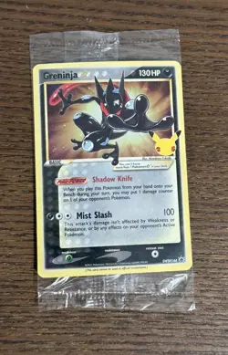 Celebrations Black Star Promo Card Sealed Greninja Gold Star SWSH144 - Image 1