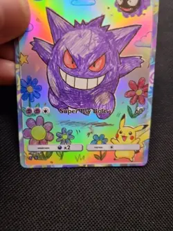 Gengar Full Art Rainbow Holo Sketch Custom Promo Art Card - Image 3