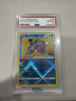 2022 POKEMON GO #018 RADIANT BLASTOISE PSA 10 - Image 1